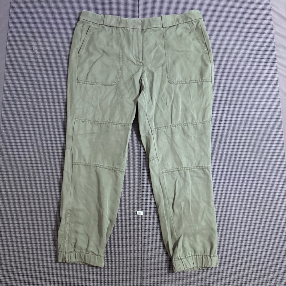 Ann Taylor LOFT Womens Olive Green Utility Jogger Pants Size 12P New With Tags